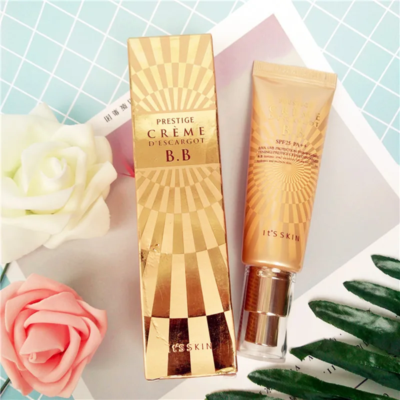 IT\'S Skin Prestige Creme D\'escargot BB Cream 50ml Whitening Concealer Natural Nude Make Up Moisturizing Snail CC EXP 2024-08