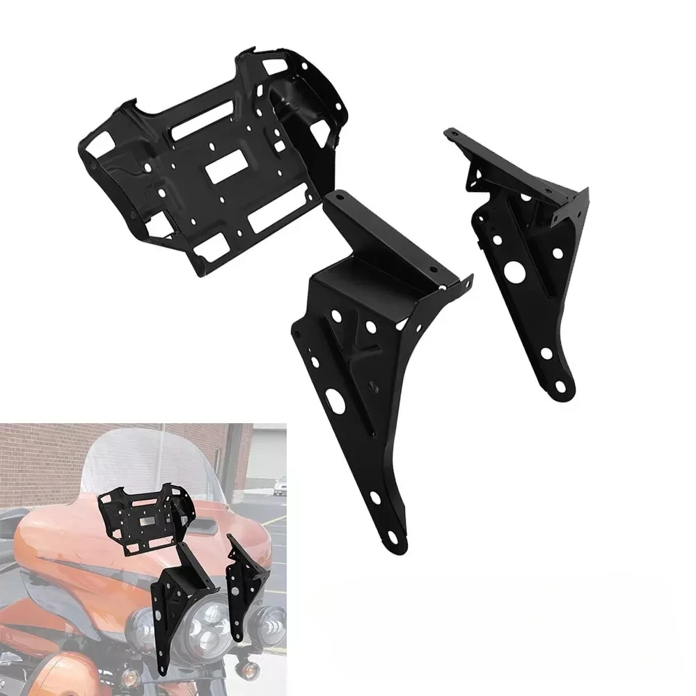 

Applicable to Harley-Luc's new gliding headlight bracket front inner fairing radio bracket 2014-24