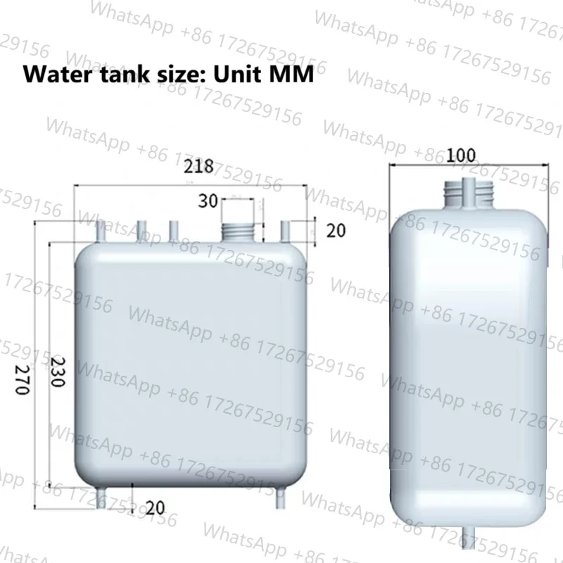Special water tank for electrolytic cell water supply 4.5L PE material