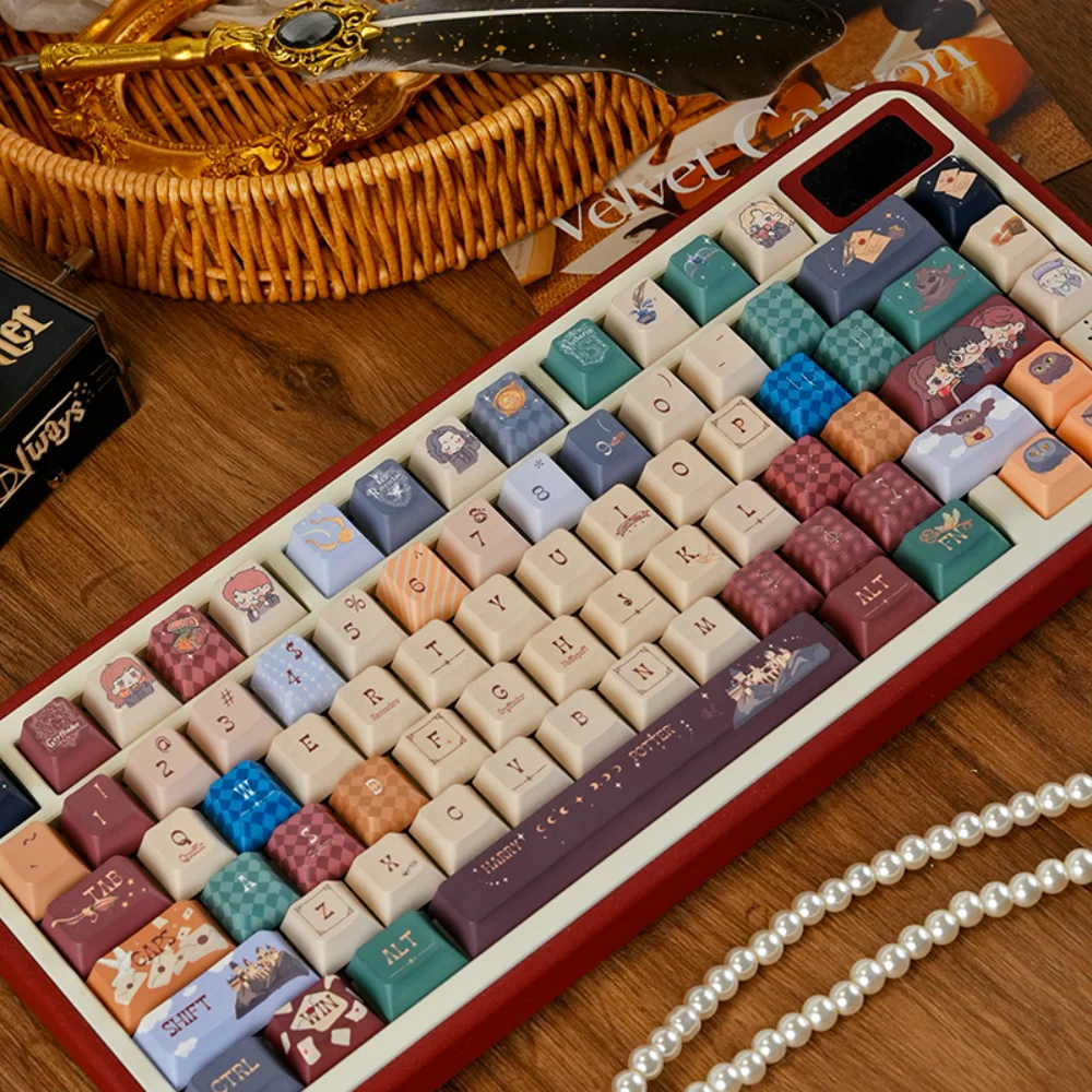 custom-magic-academy-keycaps-pbt-cherry-130-keys-creative-for-61-75-87-104-108-mechanical-keyboards-keyboard-accessory-gift