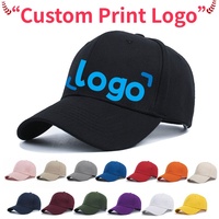 Customized Printed Logo Solid Color Hard Top Light Plate Hat Women Versatile Duckbill Cap For Men Pure Cotton Baseball Hats
