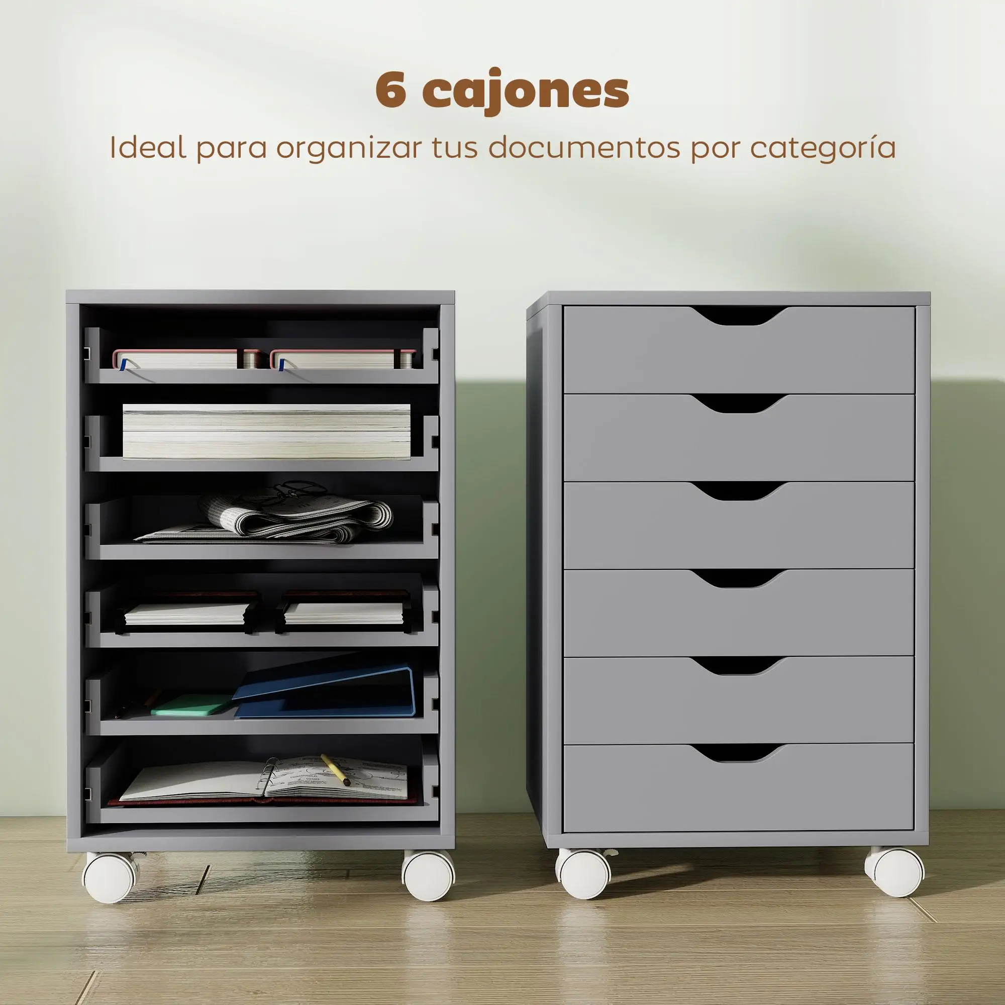 Support de sol en bois pour plats et assiettes à 5 niveaux, chariot multifonctionnel en bois pour salon et cuisine, gris