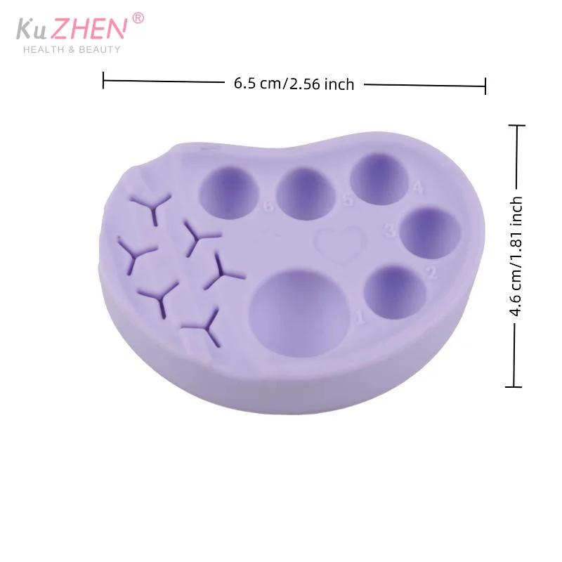 1 قطعة جديد سيليكون لوحة مانيكير متعددة الوظائف دائم سطح ناعم لمسمار الفن رمش الوشم اللون خلط لوحة ماكياج