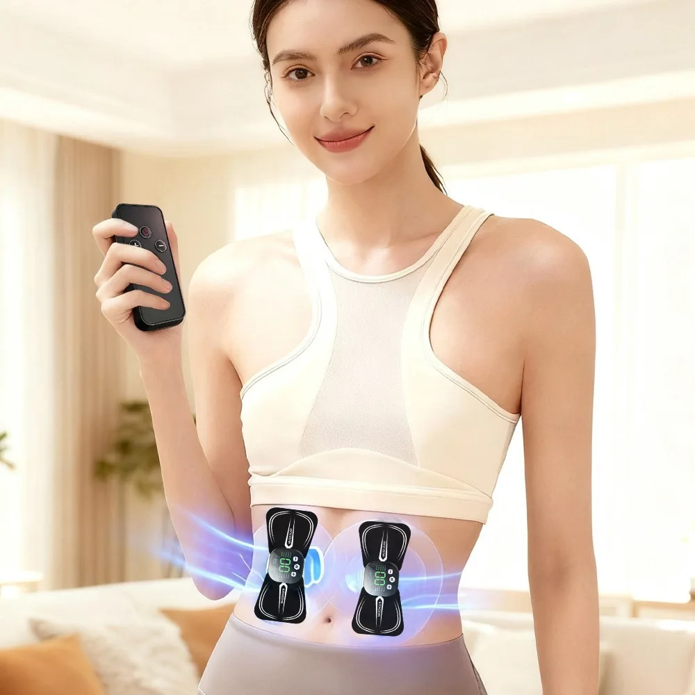 Smart EMS Muscle Stimulator TENS Machine - Mini Portable Cervical Patch Neck Massager For Shoulder Pain Relief