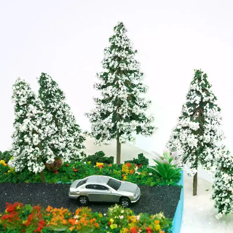 Xmas Decoration 5 Sizes Of Mini Snow Pine Model Scenery Trees For Christmas Decoration Winter Ornaments Crafts For Home