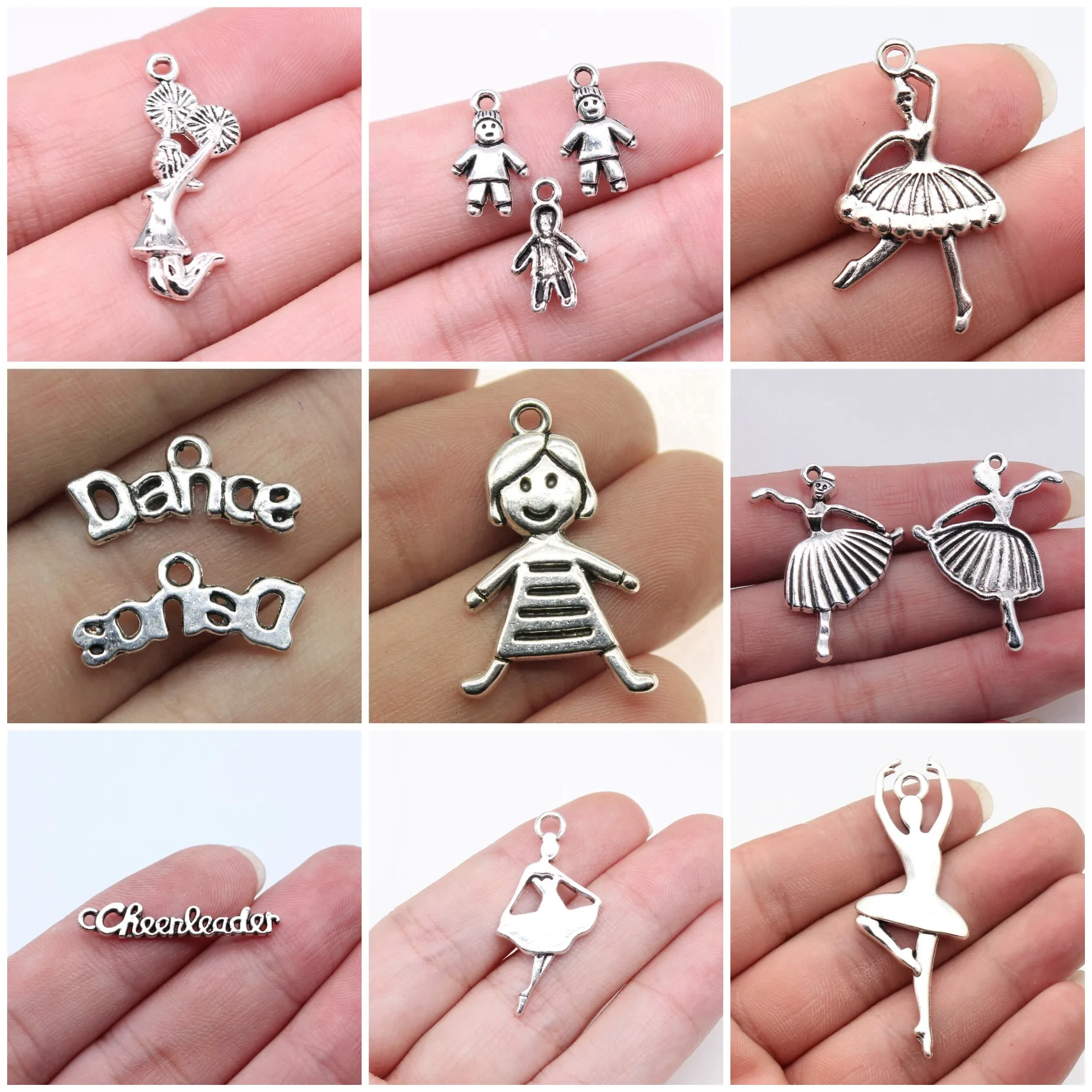 Dancing Boy And Girl Figure Charms Pendant For DIY Bracelet Necklace Jewelry Making Supplies