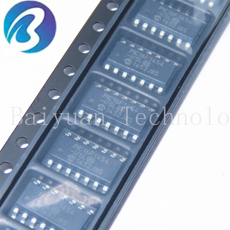 PIC16F1454T-I/SL 10PCS PIC® XLP™ 16F Microcontroller IC 8-Bit 48MHz 14KB (8K x 14) FLASH 14-SOIC