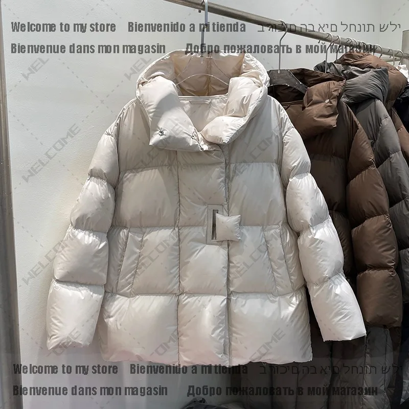 Winter 90% White Duck Down Jacket Women 2024 Fashion Female Thick Warm Fluffy Parkas Loose Oversized Puffer Coat Outwear