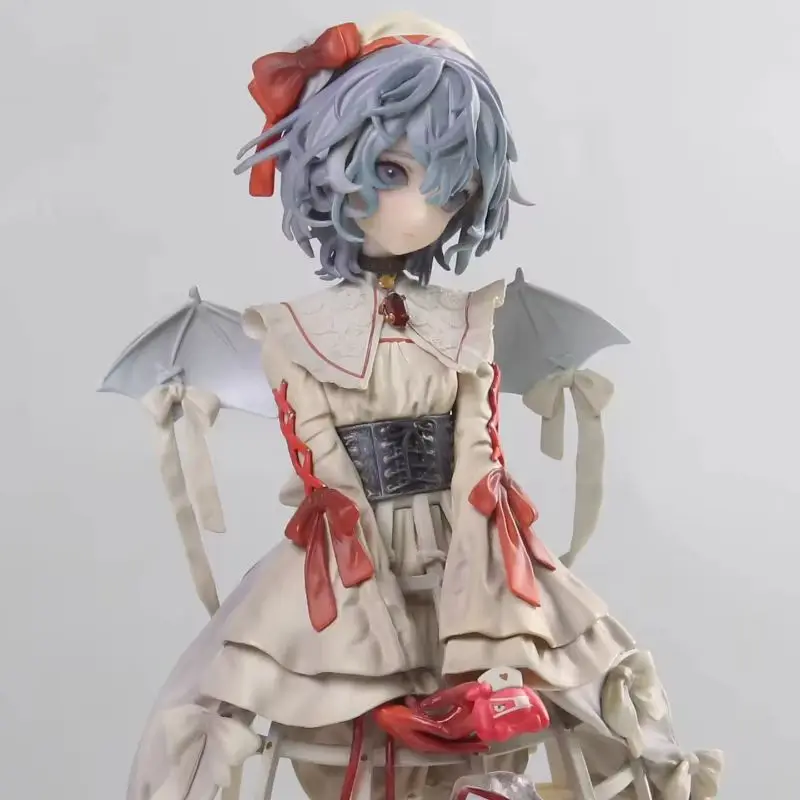 

27cm Remilia Scarlet Anime Short Hair Bat Wing Girl Collectible Figure Desktop Decor For Anime Fans Collection Display Toys Gift