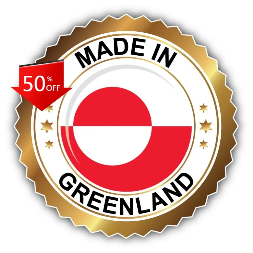 

Made In Greenland Label Unique Car Laptop Window Bumper Waterproof Vinyl Decal Sticker Aesthetic Funny Cool Unique Vintage