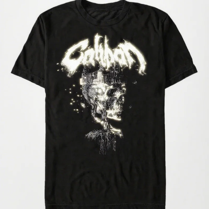 

2025Caliban-Echoes-txue футболка с принтом, летняя модная свободная футболка унисекс из 100% хлопка с круглым вырезом и короткими рукавами, топ
