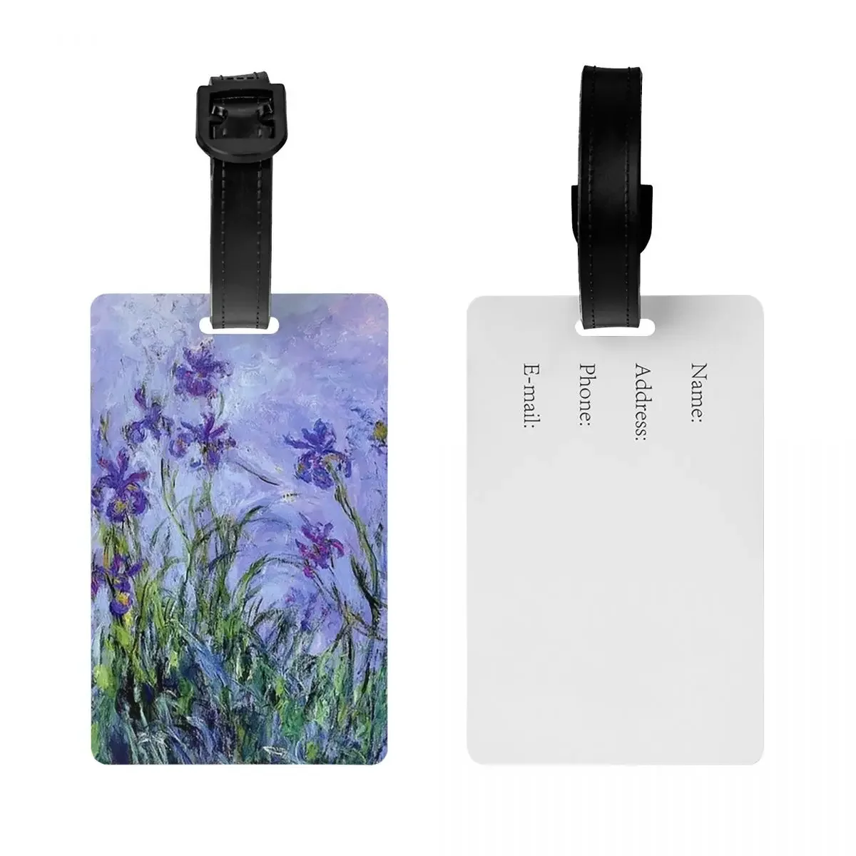 كلود مونيه ليلك القزحية علامات الأمتعة حقيبة الملحقات السفر المحمولة الأمتعة الصعود علامة التسمية حامل معرف اسم العنوان