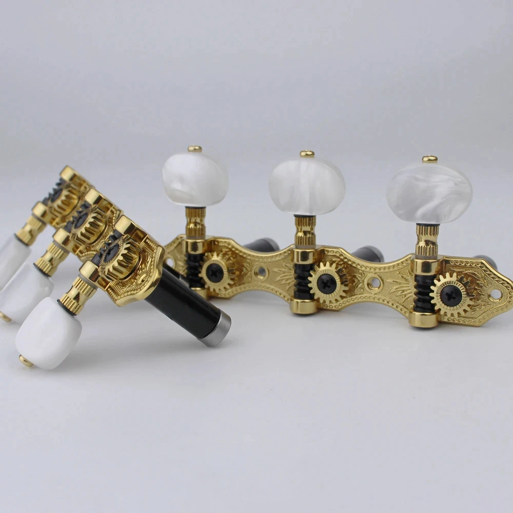 1 Set Acoustic Classical Guitar Tuning Keys Steel Pegs Machine Heads Gold