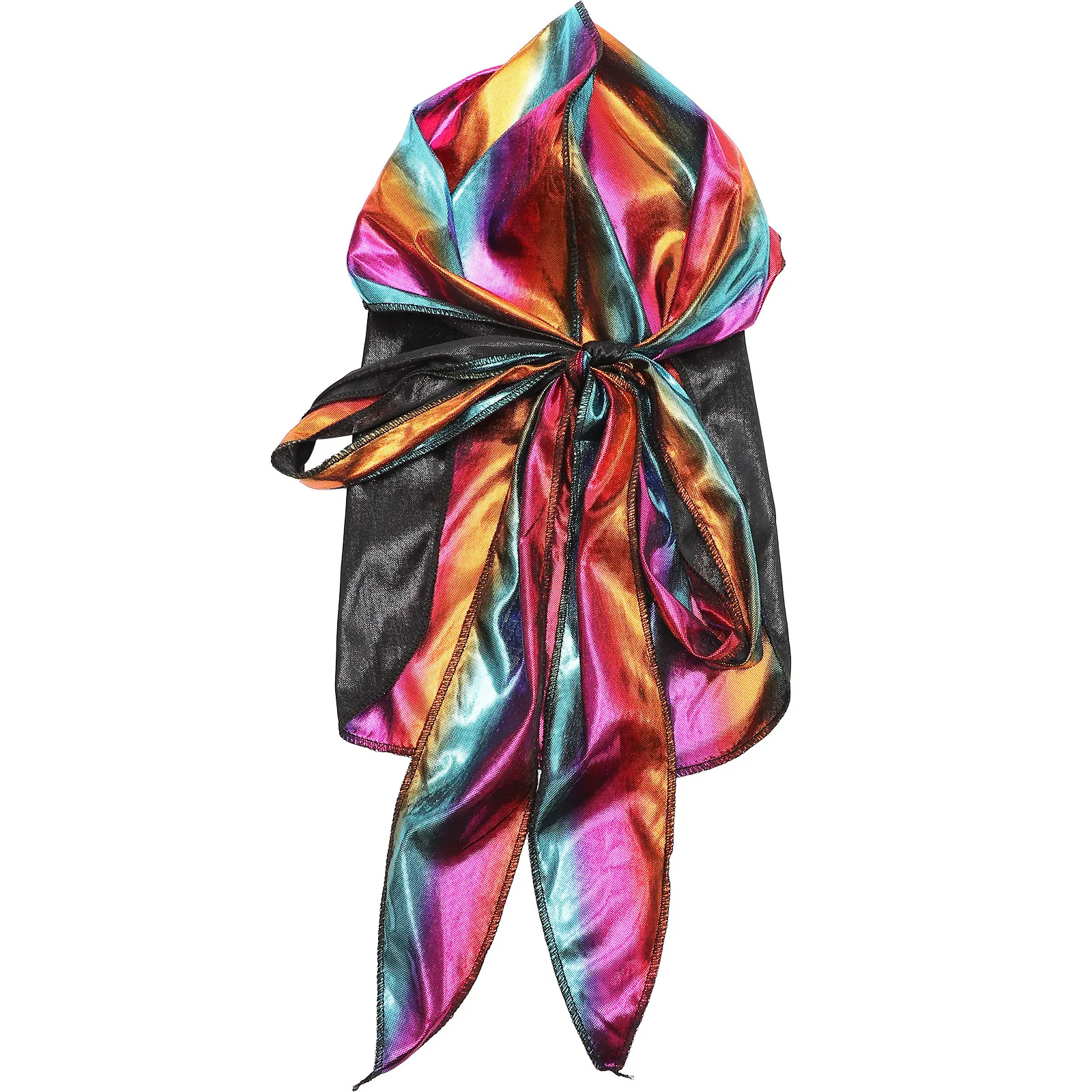 

Colorful Satin Long Tail Pirate Hat Hair Bonnet for Hair Protection Sleeping Shower Sports Cosplay Turban Cap Breathable