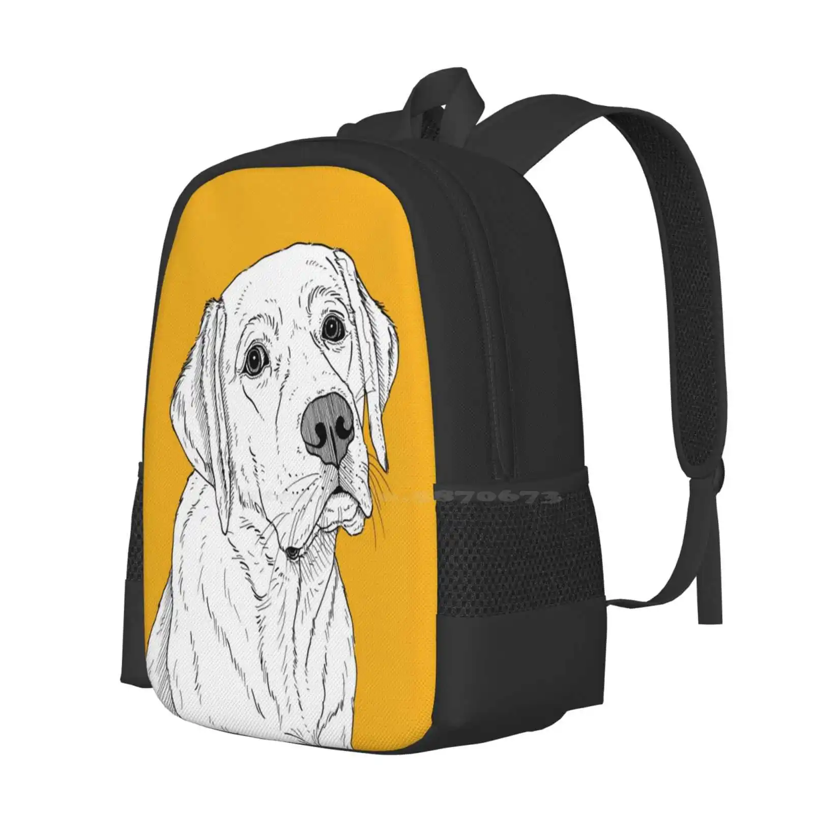 Labrador Dog Portrait Hot Sale Backpack Fashion Bags Labrador Dogs Dog Lovers Dog Portrait Pet Portraits Animals Animal Lovers