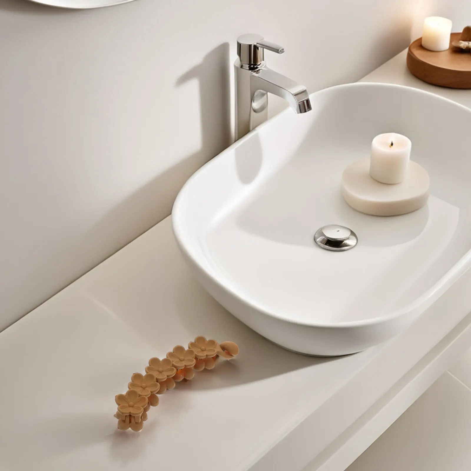 

Flower Hair Claw Clip Antislip Material Secure Hold Various Hairstyles Portable Firm Pc Material Elegant Design for Women Girls