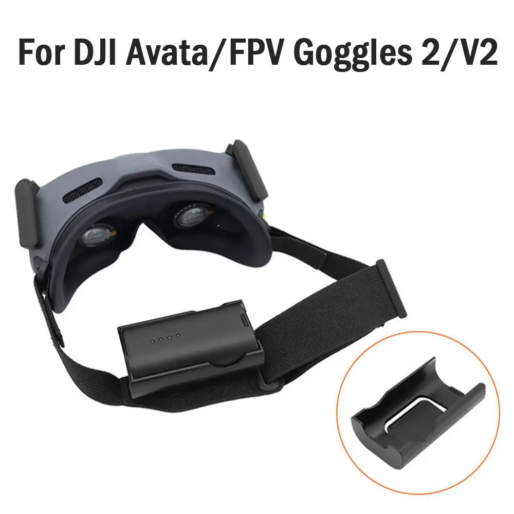 Mount Flying Glasses Accessories Back Clip Battery Holder Headband Battery Storage Case For DJI Avata FPV Combo Goggles V2/2