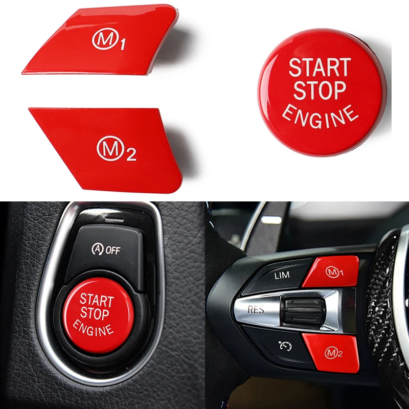 M1 M2 Mode Button With Start Engine Switch Car Steering Wheel For BMW M3 M4 M5 M6 X5M X6M F87 F80 F82 F10 F15 F16 F20 F21 F22