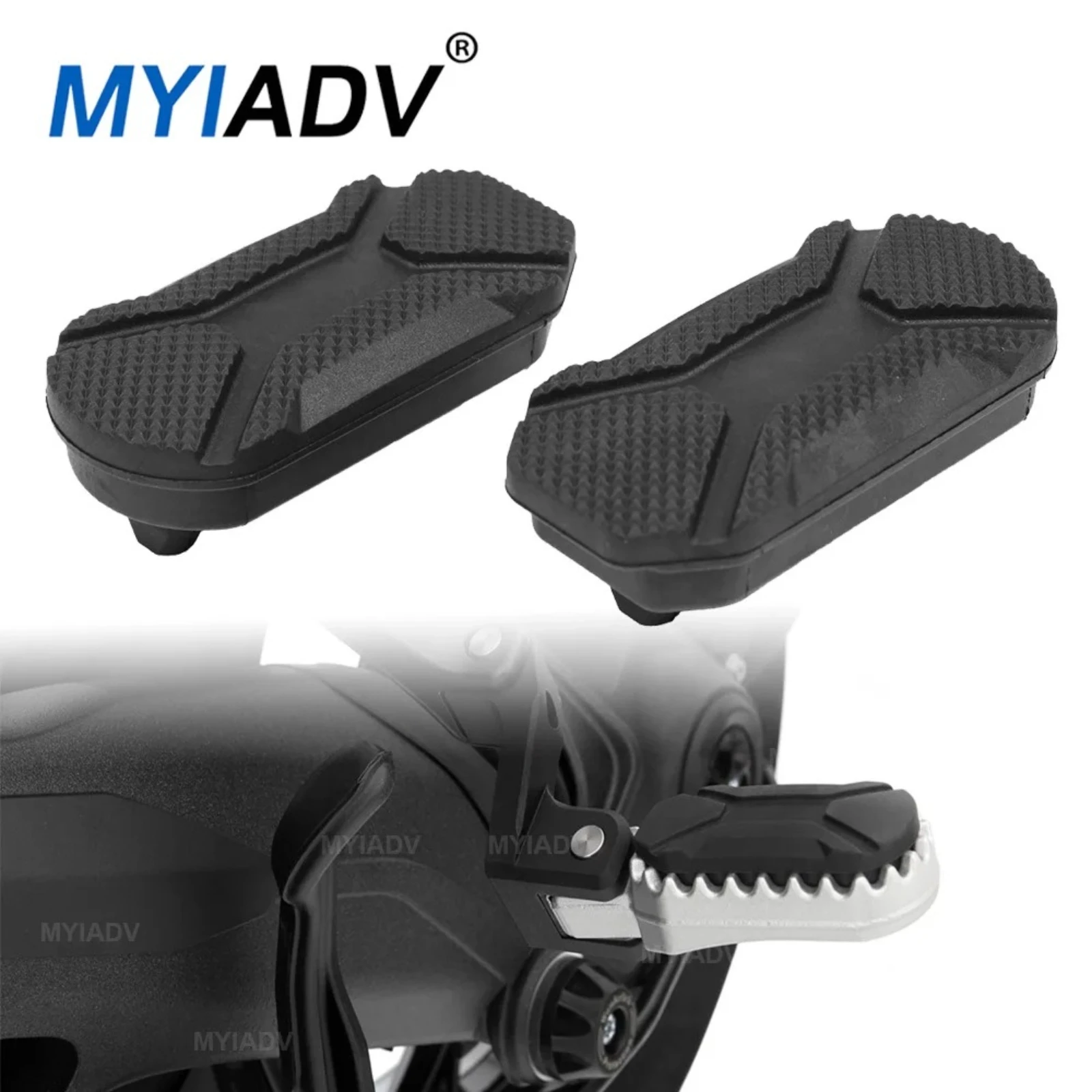 Motorcycle Rear Passenger Footrest Foot Pegs Footpeg Foot Rest Pedal Rubber Cover For BMW R1300GS ADV GS1300 For Adv 2023 2024