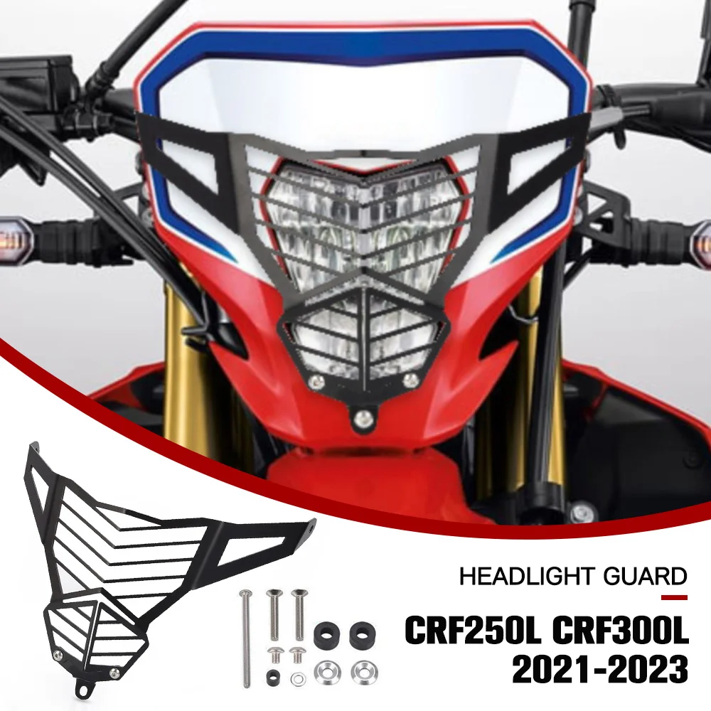 

Motorcycle Accessories Steel Headlight Guard Shield Mesh Grille Protector For HONDA CRF250L CRF300L 2021 2022 2023 CRF 250L