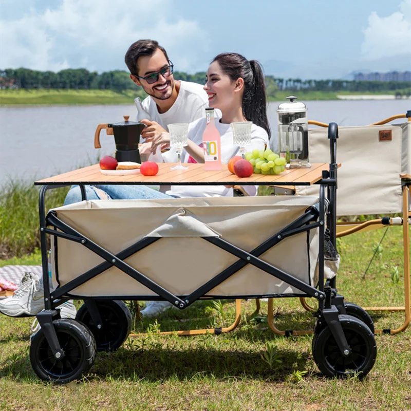 Imagem -03 - Portátil Dobrável Camping Carrinho Leve Jardim Compras Praia Caminhão de Mão Utilitário ao ar Livre Vagão Polegadas Roda