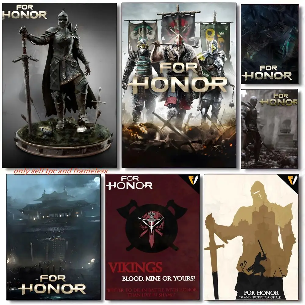 Fighting hack-and-slash game F-For Honor Poster Wall art poster paintings are suitable for clubs living rooms and bedroom