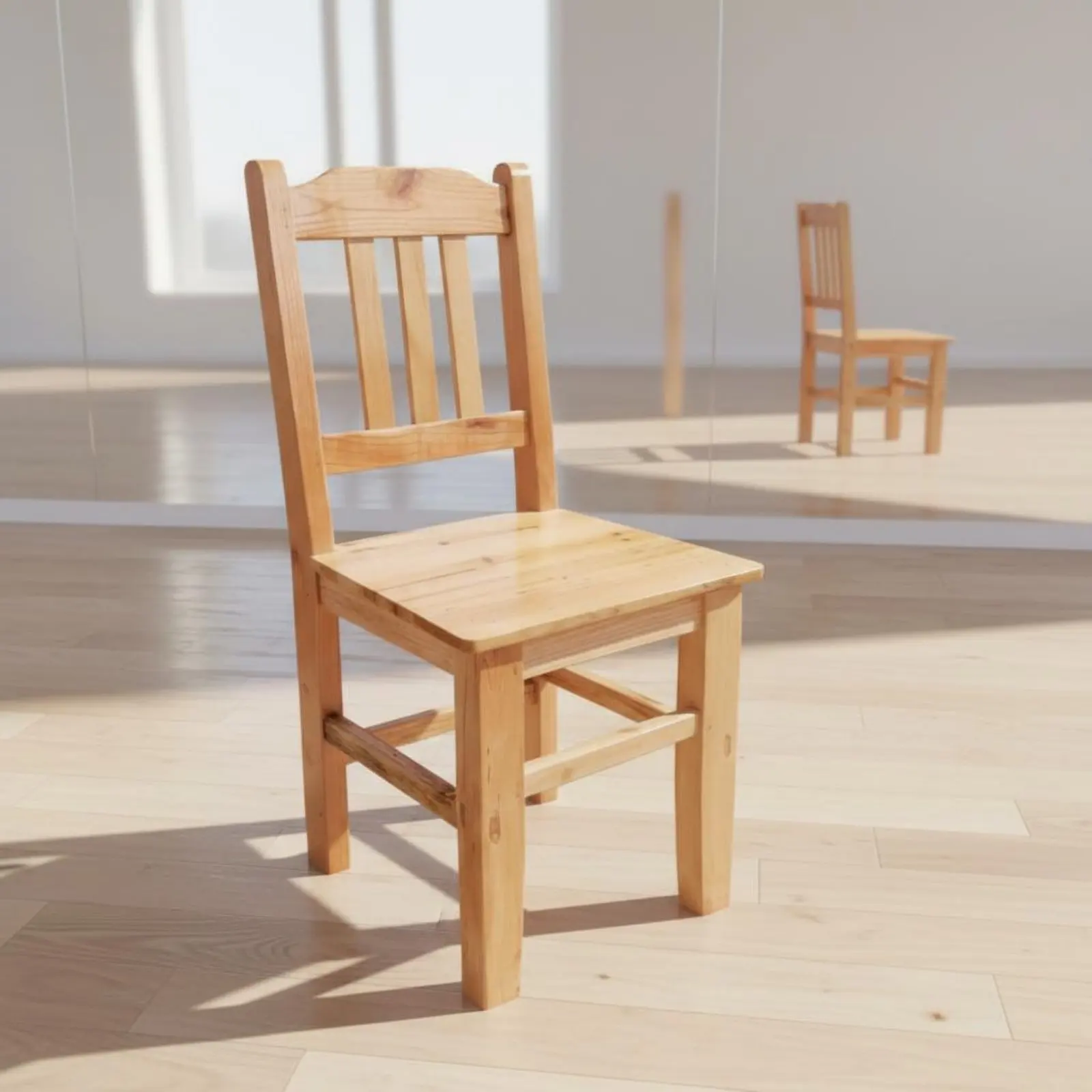 

Sturdy Wood Backrest Chair Versatile Small Wooden Stool Kids Wooden Chair Mortise and Tenon Joint Household Furniture