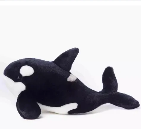 37cm Simulation Cute Killer Whale Orcinus Orca Realist Soft Stuffed Plush Toy Grampus orca Soft Ocean Animal Doll  Gift