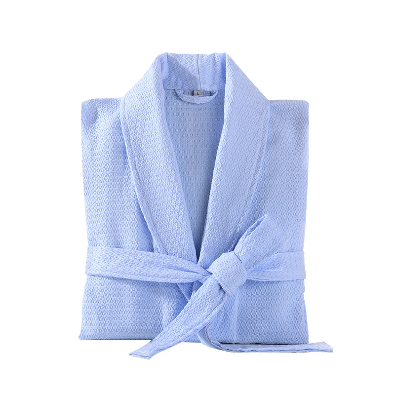 

Waffle Robe 100% Cotton Robe Lovers Hotel Robe Men And Women Robe Bathrobe Soft Sleeprobe Male&Female Casual Cotton Homewear