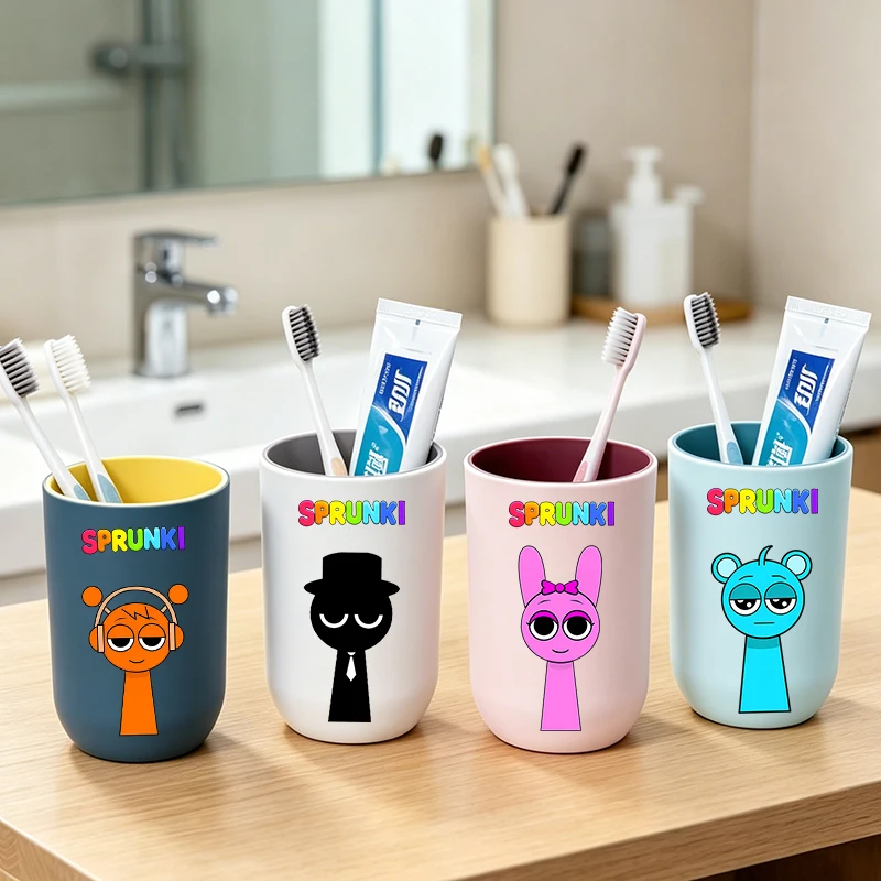 

New Sprunki Toothbrush Cup Woman Man Water Cup Fashion Bathroom Mouthwash Cups Adult Tooth Cups Cute Toothbrush Mugs Home Gift