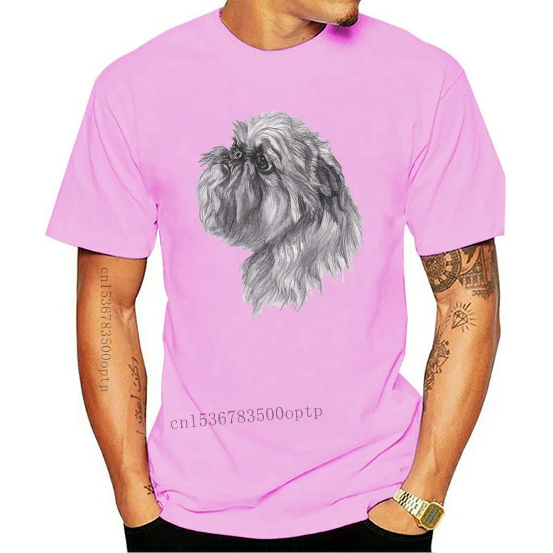 New Brussels Griffon T-Shirts Man O-Neck Summer Fitness Teeneger TShirt Cotton Short Sleeve Graphic Brand Clothing Hip Hop Tee S