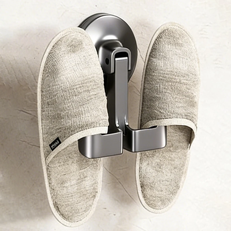 Saugnapf-Badezimmerregal, Toilettenpantoffelhalter, Aufbewahrungsregal, Wandmontiertes Eckregal ohne Bohren