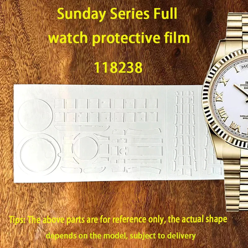 Applicable to Rolex week calendar type 118238 protective film 36DD Smoked green watch film 118239 watch chain film side