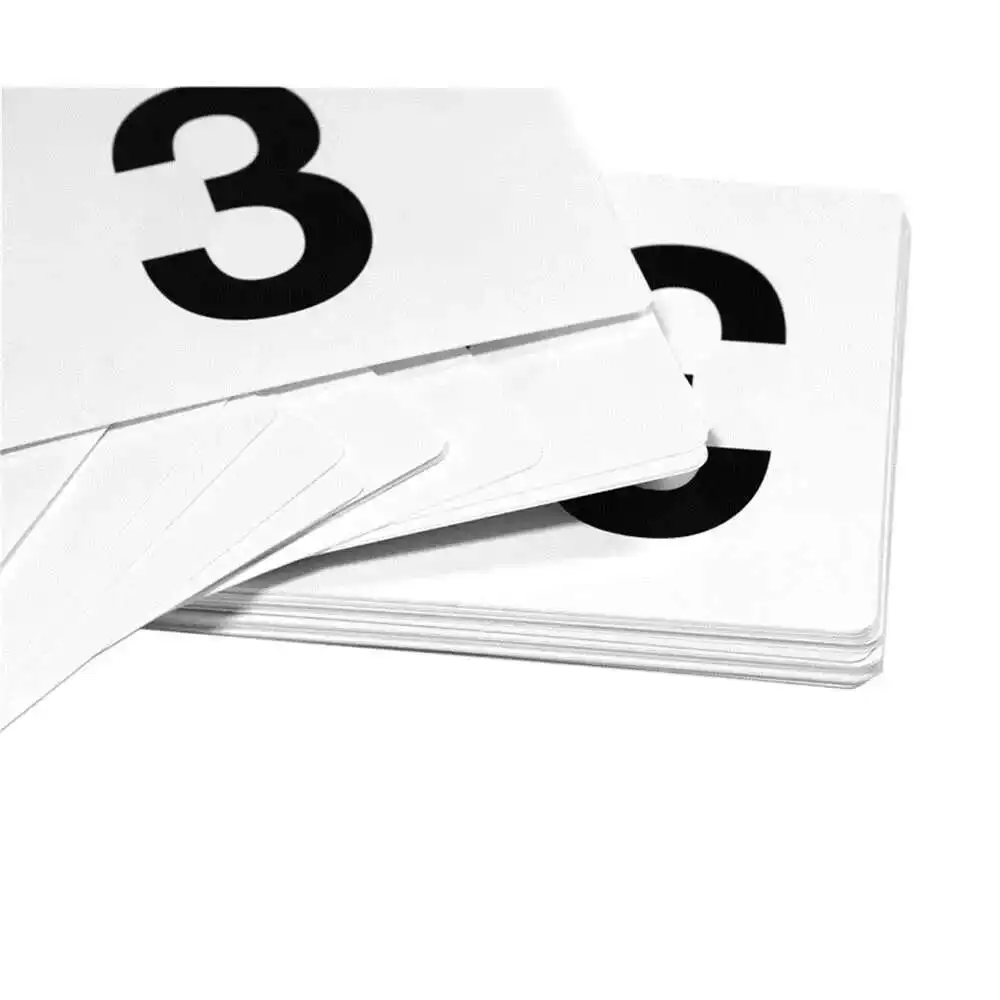 100*95mm Drink Store Digital Number Seat Card Desk Sign Signage Label Plate Pvc Restaurant Table Serial Number Tags Plastic Sign
