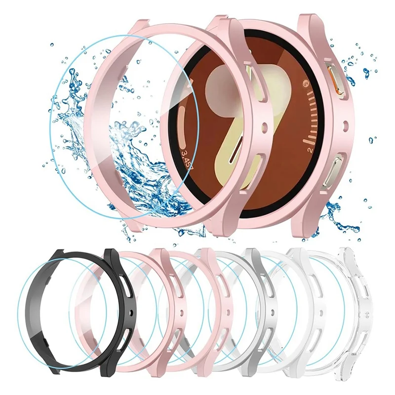 

Y45A-For Galaxy Watch 7 Screen Protector Case 40Mm, HD Anti-Fog Tempered Glass Film And Waterproof 6 Pack