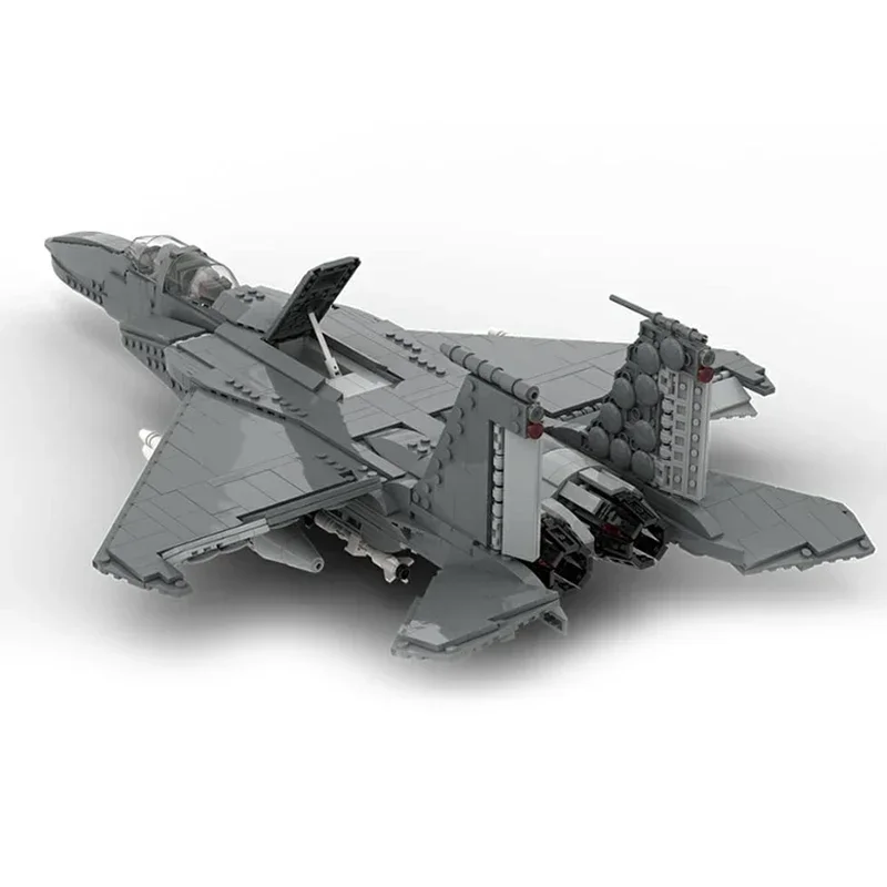 MOC 빌딩 브릭 밀리터리 모델 F-15E 스트라이크 이글 파이터 기술 모듈러 블록 선물 장난감, 어린이용 DIY 세트 조립