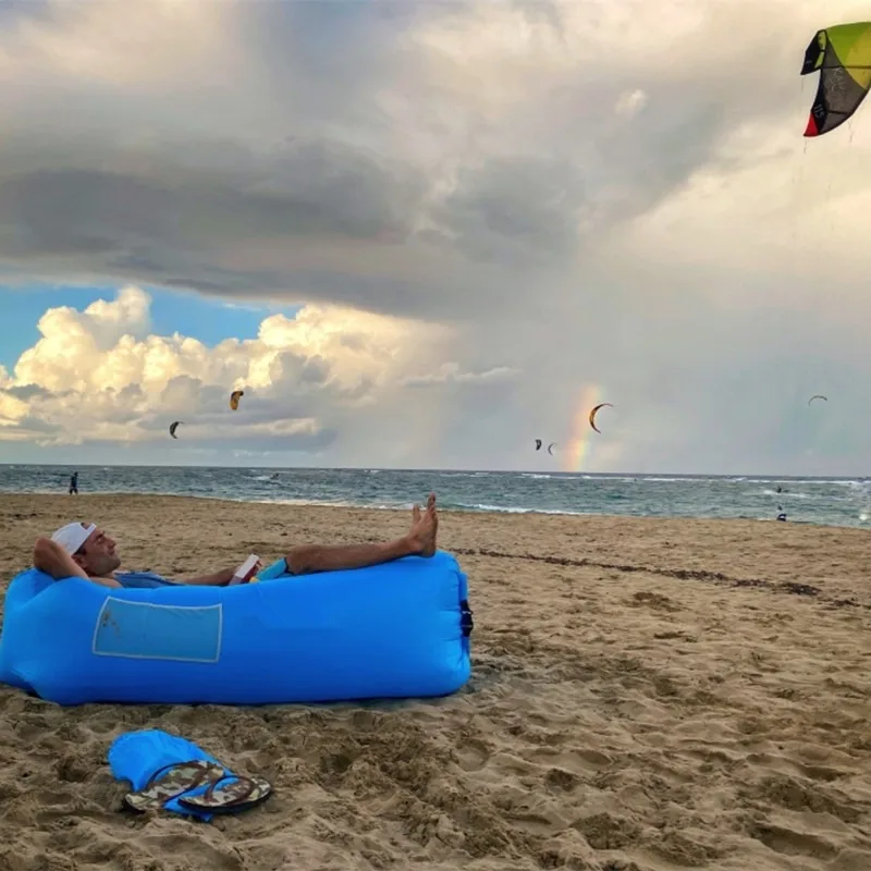 Outdoor Camping Inflatable Sofa Portable Inflatable Bed Music Festival Beach Resting Sofa Lounge Quick Inflatable Sleeping Bag view 6