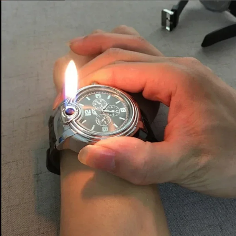 

Personalized Watch Gift, High-end Lighter, Metal Multifunctional, Reusable, Inflatable, Open Flame Lighter Cigarette Accessories