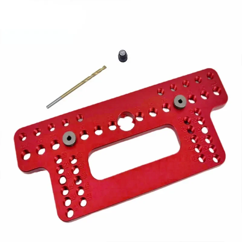 Hole Handle Pitch Punch Locator  Woodworking Aluminum Alloy Pocket Jig Set Wardrobe Door Cabinet Positioner Drill Guide Sleeve