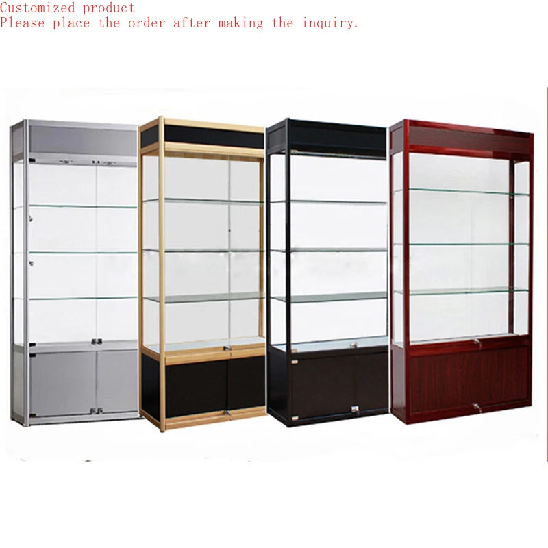 

Custom.Glass showcase Display Cabinet/glass Cabinet with Doors/ Glass Display Cabinet with Led Lights