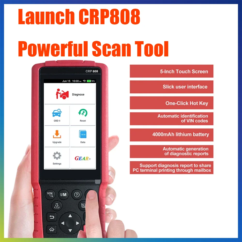 

New Launch CRP808 Powerful Scan Tool Supports OBD2 Full System Diagnostic Handheld Reading And Online Updates Without Register
