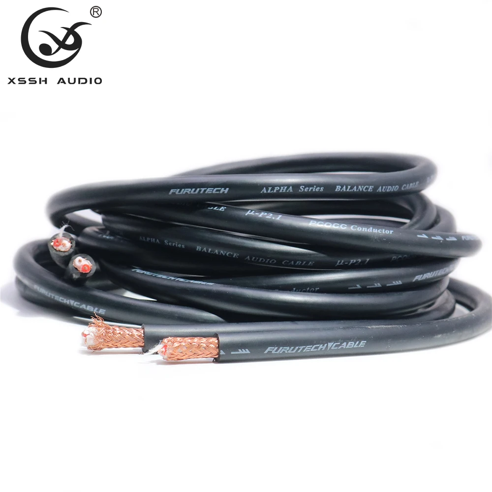 خطوط الإشارة مرحبا نهاية HIFI XSSH لتقوم بها بنفسك OEM ODM مكبر كهربائي 8 مللي متر ألفا سلسلة μ-P2.1 PCOCC موصل التوازن الصوت سلك الحبل الكابلات