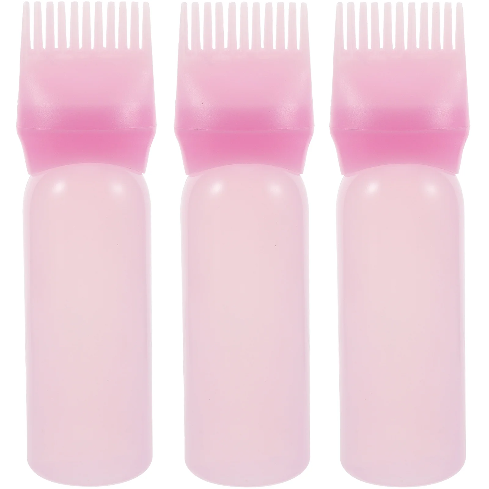 3 Pcs Medicine Bottle Water Applicator Lash Shampoo Alcohol Dispenser Hair Color Root Comb for Scalp Brush