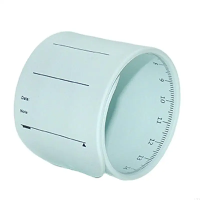 재사용 가능한 메모 손목 밴드 실리콘 메모 손목 밴드 일일 작업을위한 눈금자 스케일이있는 웨어러블 슬랩 팔찌 메모 메모장