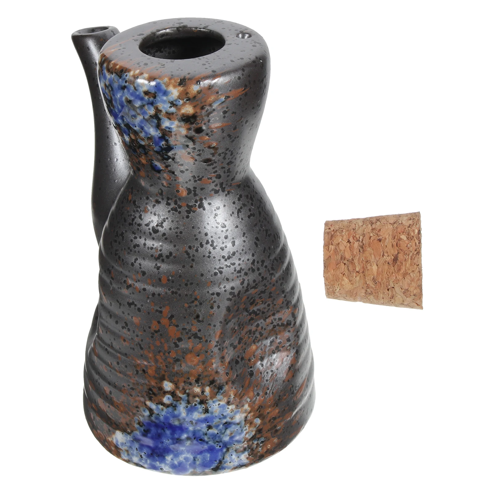 

1pc Soy Sauce Dispenser Ceramic Vinegar Bottle Kitchen Seasoning Holder Home Restaurant Use Japanese Style Oil Pot Container