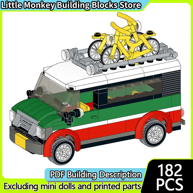 

Модель скоростного гоночного автомобиля MOC, строительные кирпичи, классический приключенческий фургон, модульная технология, детские праздничные подарки, сборные игрушки, костюм