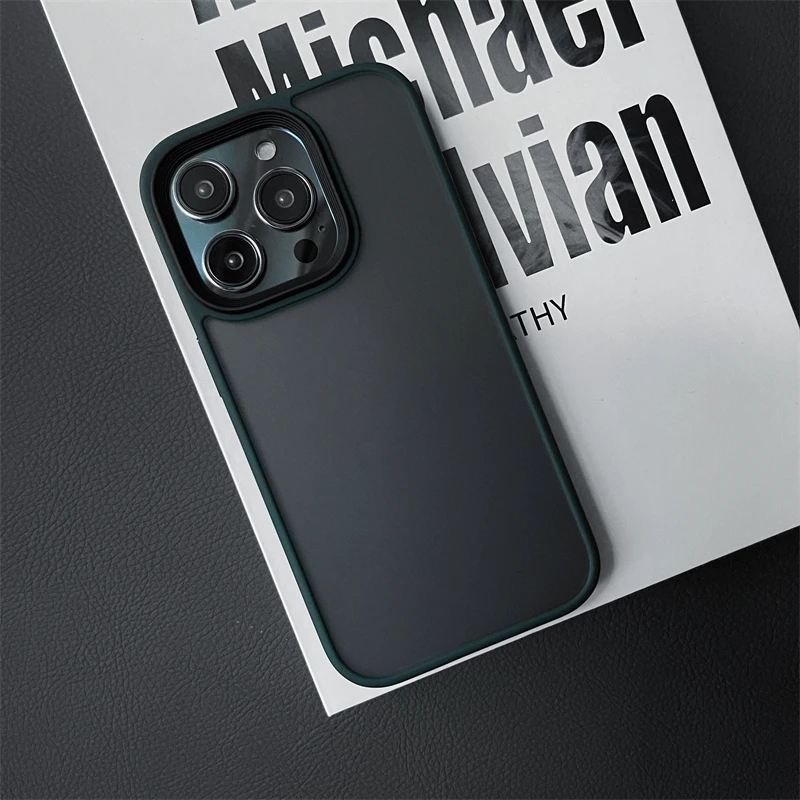 Rüstung stoßfeste Hybrid-Hülle für iPhone 15 14 16 Pro Max, matte Rückseite auf Coque, iPhone 16 Plus, Displayschutzfolie – Detail 13
