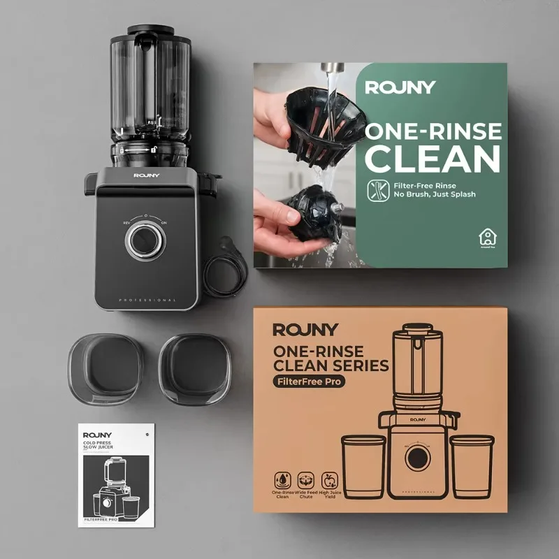 عصارة بطيئة واسعة 680 وات، آلة عصارة مضغ الفاكهة بالكامل، مستخرج قوي بالضغط البارد للاستخدام المنزلي والتجاري