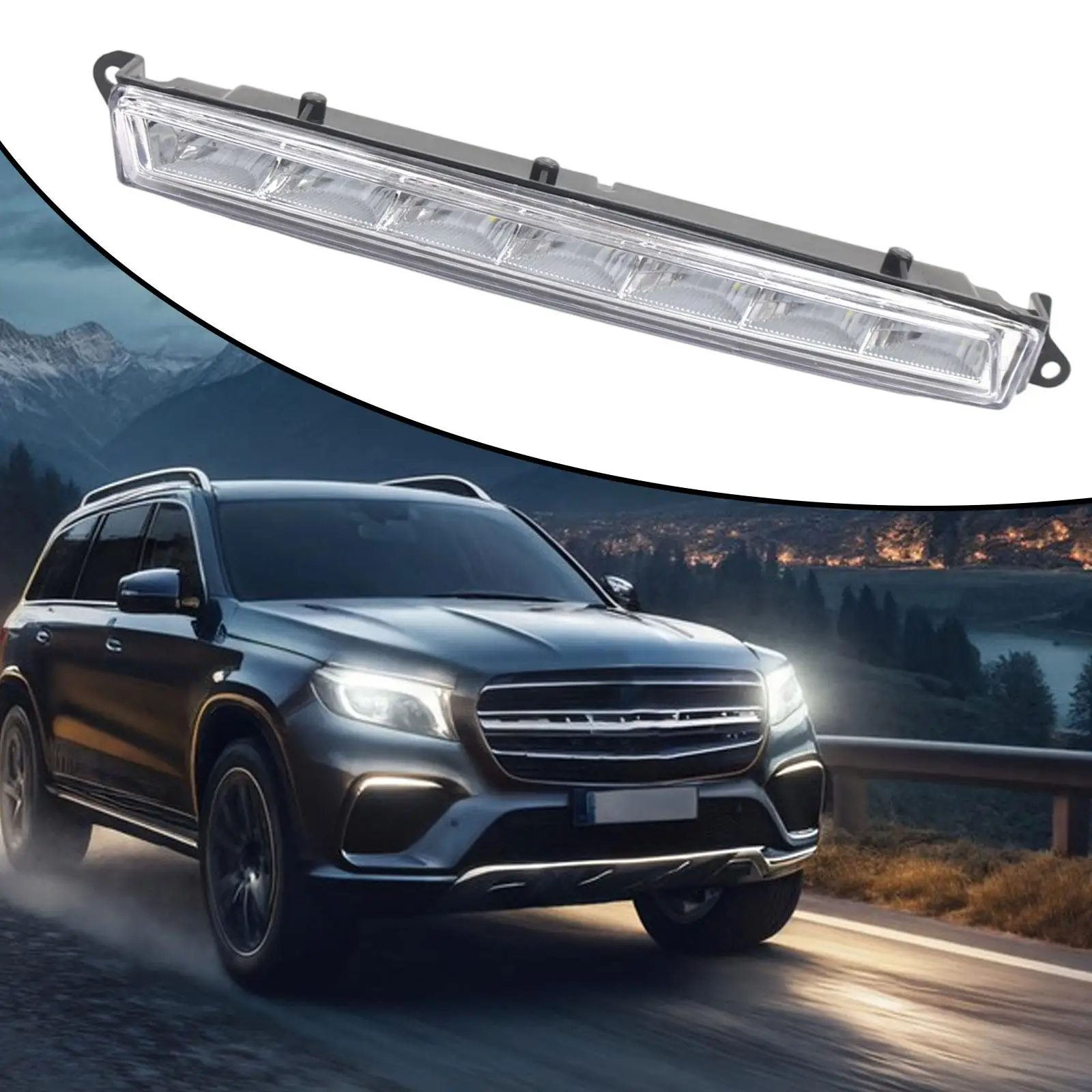 

LED Headlight Daytime Running Light Easy Install Fog Lamp Assembly for Mercedes Benz GL ML X164 X166 2009-2016