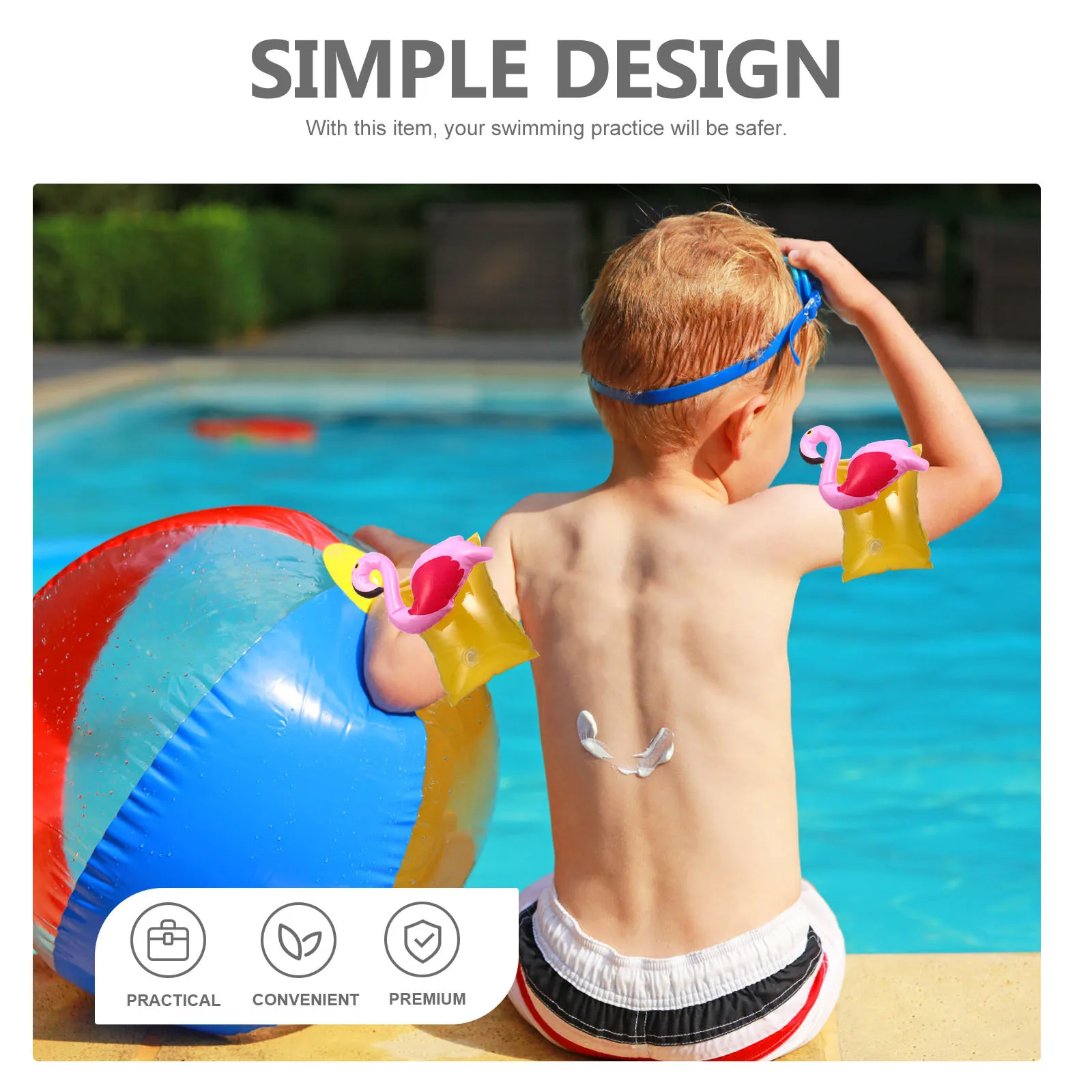 Bras gonflables pour la natation, 2 pièces, manches flottantes en PVC, anneaux de sécurité pour piscine et plage pour enfants, pour activités aquatiques en plein air